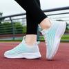 Women Breathable Soft Casual Sneakers Ladies Non-Slip Fitness Jogging Shoes Four Seasons Flying Weave Jelly Color Running Shoes