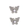 2Pcs  Shiny Diamond Butterfly Shape Adjustable Waist Buckle Jean Buttons Reusable Waist Cincher Clip For Clothing Dresses