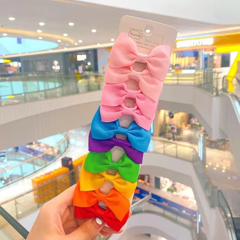 

10Pcs/Set Baby Girl Hair Clips Candy Color Bowknot Kids Hairpins Barrettes Sweet Princess Children Infant Headwear 10pcs