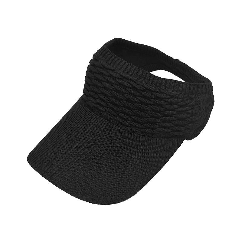 

Трансграничная корейская версия спортивной беговой пустой цилиндр для девушек, летних студентов, универсальная солнцезащитная шляпа, устойчивая к ультрафиолетовому излучению, солнцезащитная шляпа (56-58cm) чёрный