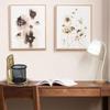 Household Mesh Pen Holder Wooden Frame Cosmetic Brushes Shelf  Table Storage Supplies