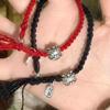 Lucky Red String Bracelet Simple Vintage Amulet Bracelet Adjustable Awakening Lion Bracelet For Couple Women Jewelry Gift