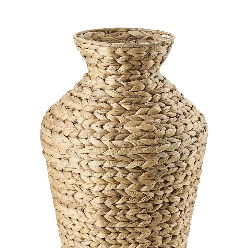 Straw Woven Indoor Plant Holder Desktop Floral Arrangement Container Decorative Vase for Home Decor and Table Centerpieces