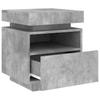 Vidaxl LED Nightstand, Concrete Grey, 40X39X48.5 Cm