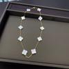 High Version of The Ten-flower Necklace Lucky Four-leaf Clover 10-flower Necklace Clavicle Chain Agate Women's Necklace