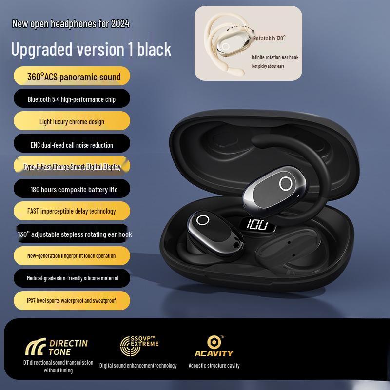 2025 New Model Wireless Over-Ear Bluetooth Sport Headphones - Secure, Comfortable, Long-Wearing for Men and Women
