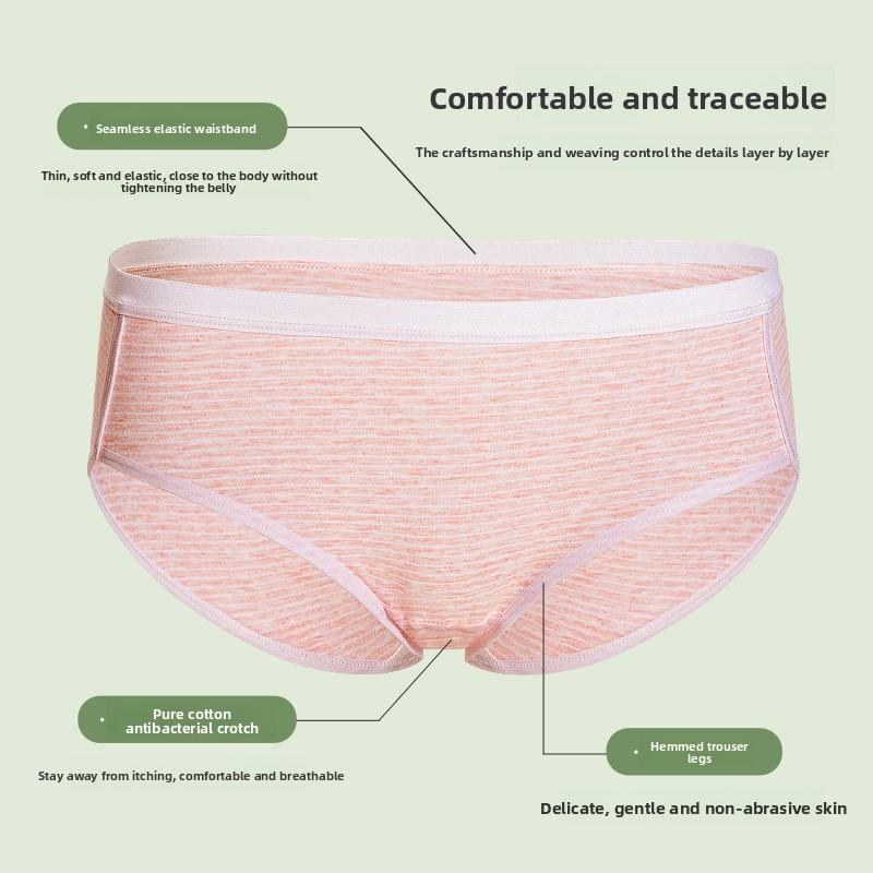 Women's cotton underwear, all-cotton crotch, antibacterial, hip-hugging, breathable shorts