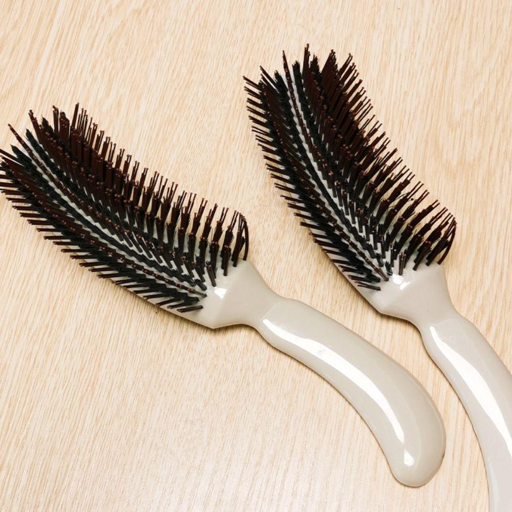 Brosse Plastic Scalp Massag Fluffy Hairdressing Comb Anti-Static Anti-slip S-shaped Comb Durable Soft Frizz Hair Brush Barber