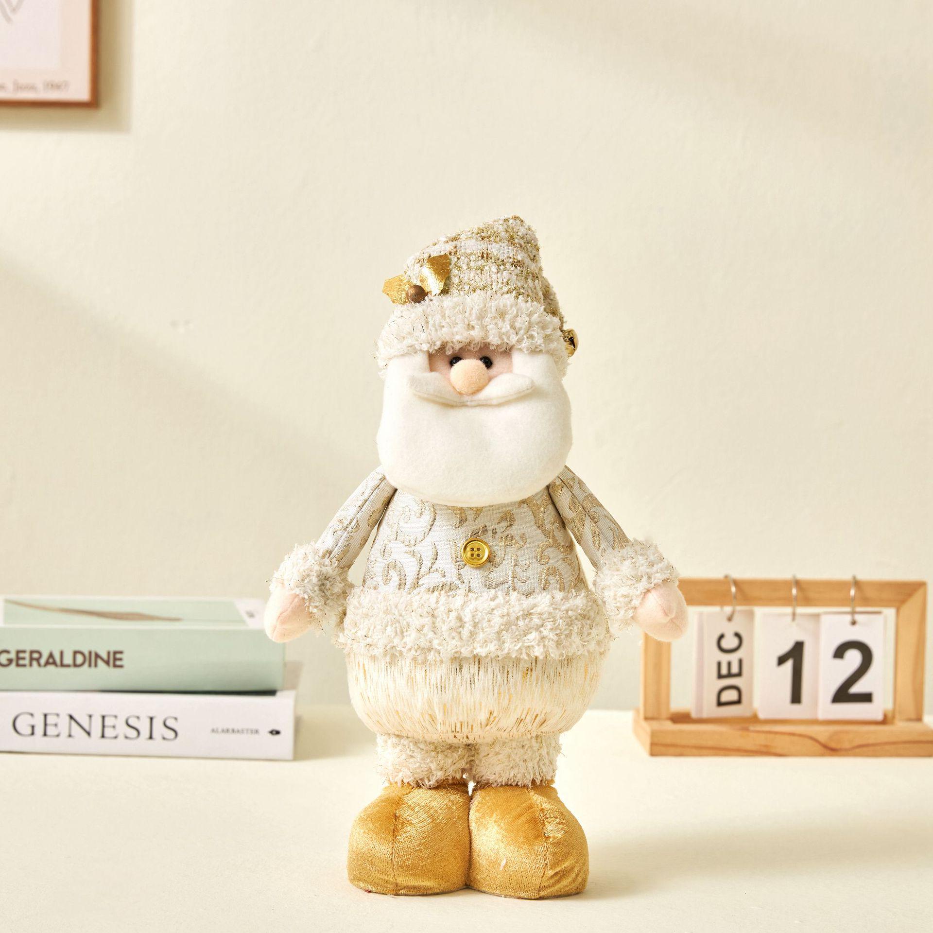Norse Style Telescopic Leg Santa, Snowman & Reindeer Ornaments - Ideal for Christmas Decor & Gifts