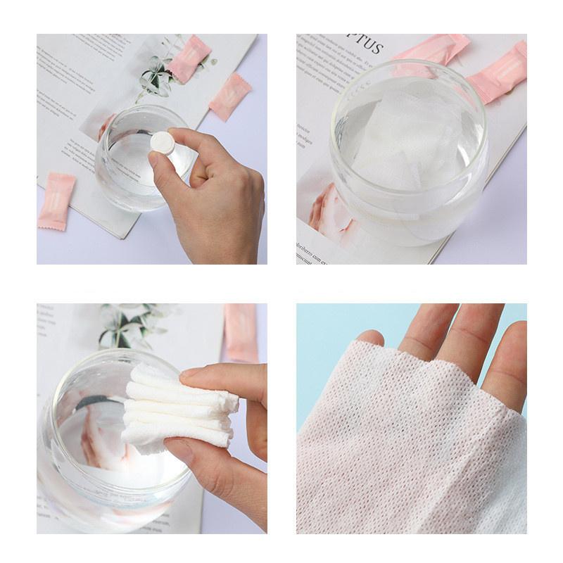 50-250PCS Portable Compressed Face Towels Disposable Cotton Coin Tissue Suitable For Travel Beauty Salon Makeup Remover Cleaning