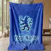 Custom Text Flannel Throw Blanket, Lightweight Cozy Bed Sofa BlanketChelsea FC
