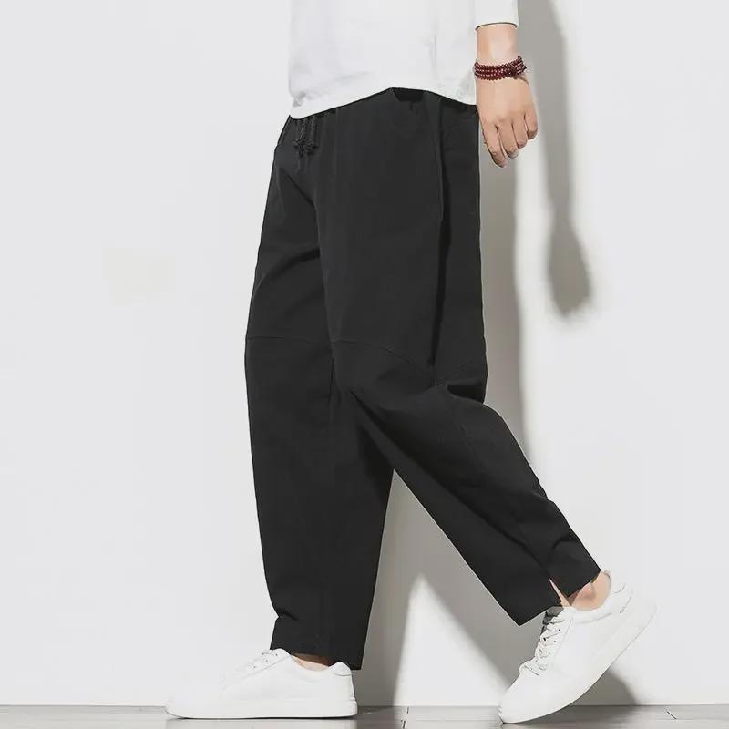 Men's Loose Fit Linen Pants: Chinese-Style Summer Harem Trousers