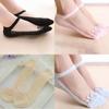 Women Colors Sexy Ultra-thin Elastic Silky Short Silk Lace Invisible Socks For Effortless Elegance