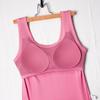 Women's Camisole Wide Shoulder Vest with Chest Pad Fitness Tanks Top