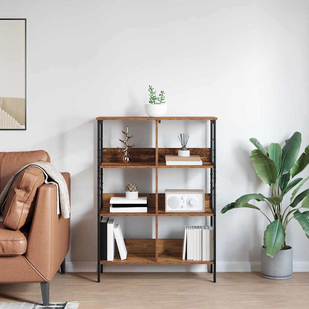 Vintage Wood Bookshelf 82 x 32 x 112 cm Engineered Wood