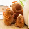 Cute Cartoon Animal Basketball Backpack Capybara Plush Toy Kawaii Stuffed Doll Home Decor Gifts For Kids