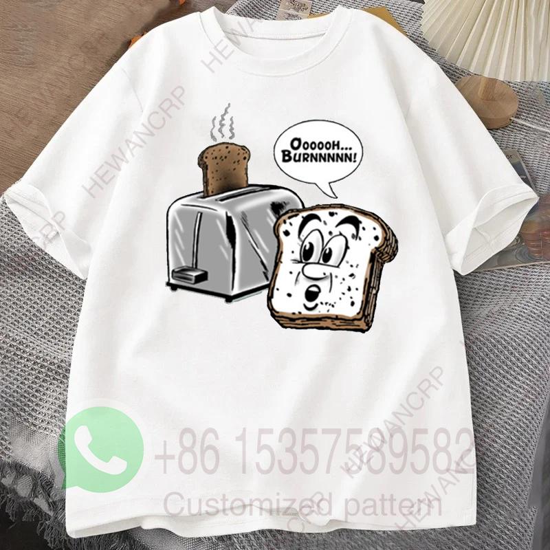 Getoastetes Brot T-Shirt Sommer Trainingsanzug Herren Rundhals Pullover Kurzarm Oberteil Harajuku Baumwolle Sweatshirt Lässige Streetwear