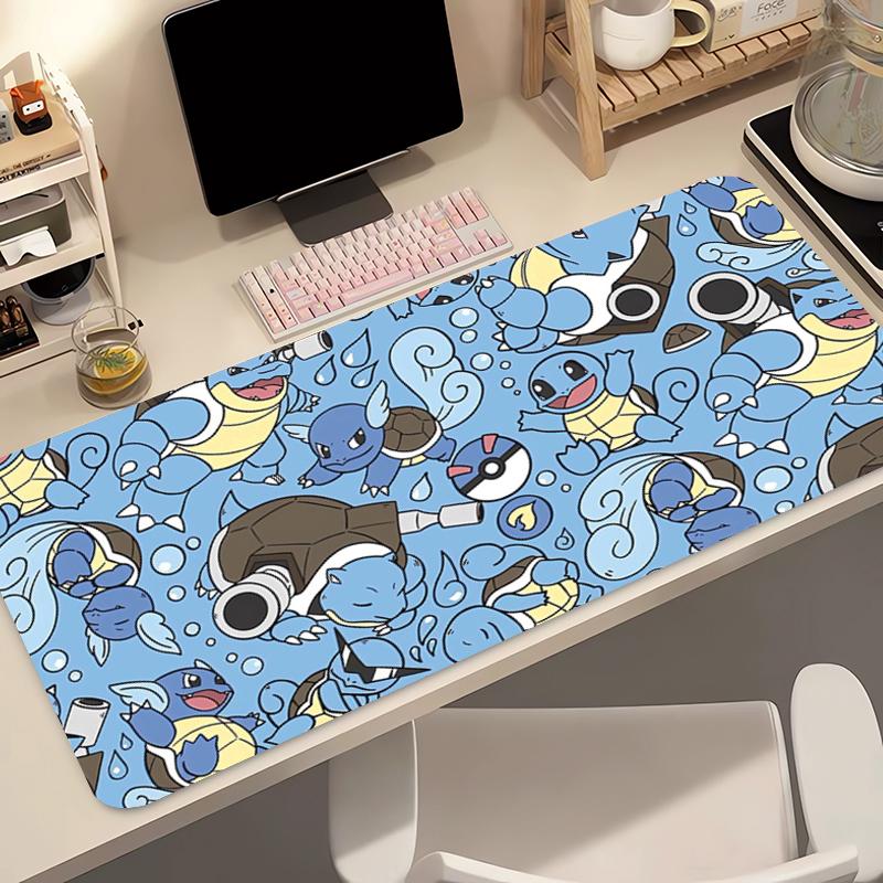 Natural Rubber Mouse Pad Pokemon Squirtle Anime Gaming Accessories XXL Carpet Gamer PC Computer Keyboard Pad Desk Mat Mausepad