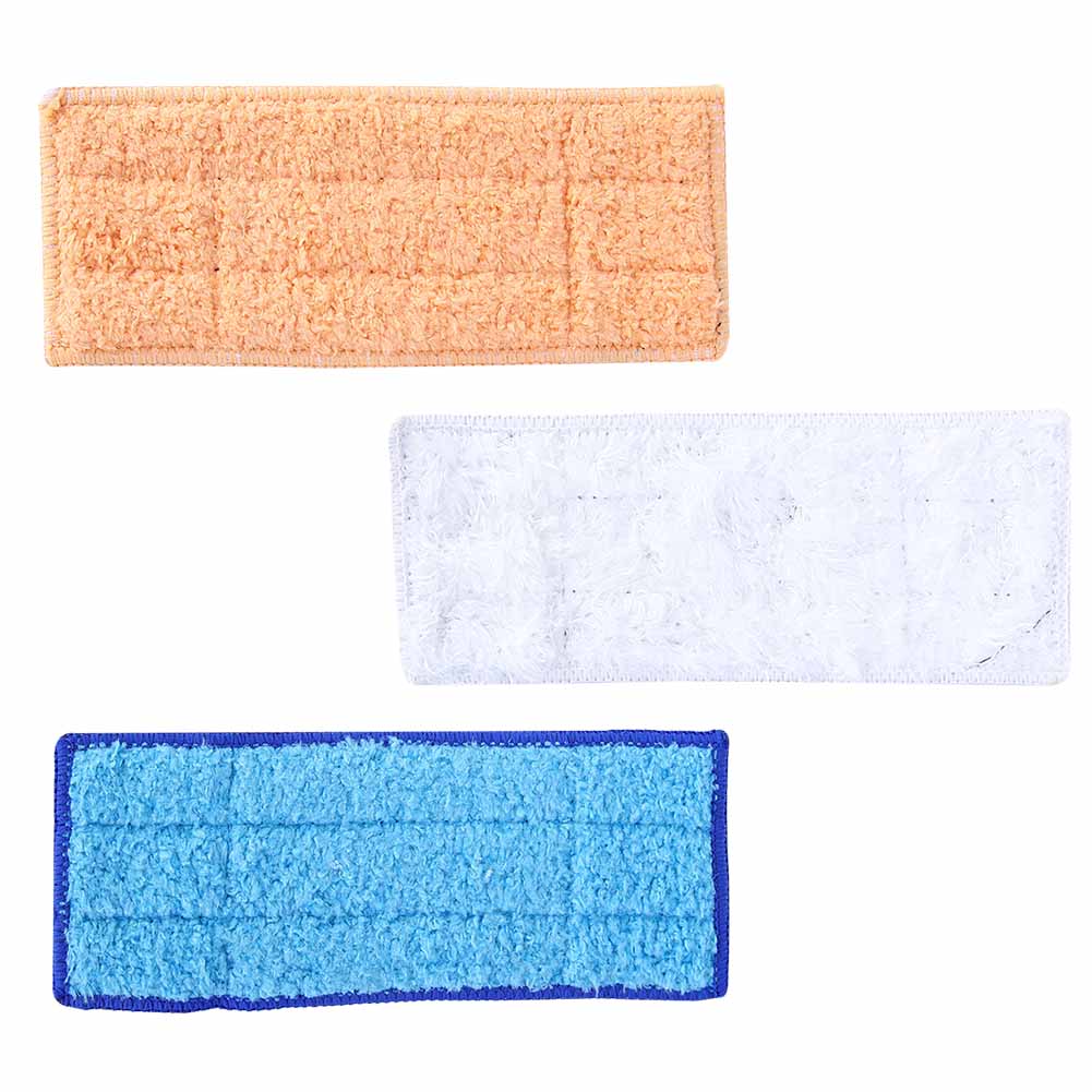 3pcs Fiber Mopping Pads Washable Reusable Dry Wet Cleaning Cloth