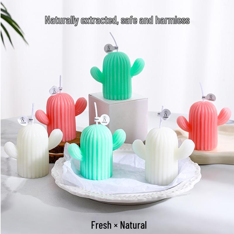 Handmade Cactus Scented Candle - Creative Aroma Decoration for Home Atmosphere