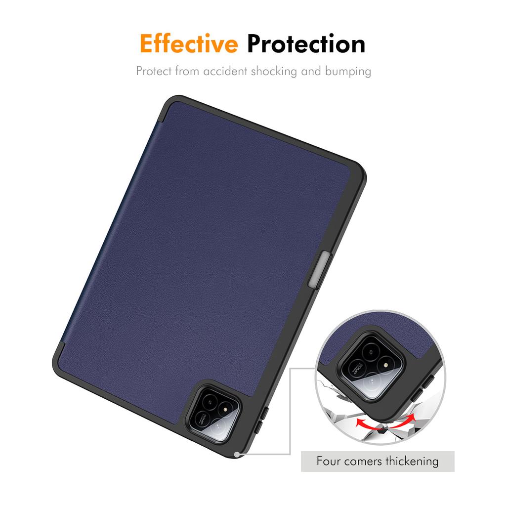 For Xiaomi Pad 7 Pro/Xiaomi Pad 7 ENKAY Tri-Fold Stand Tablet Case PU Leather+TPU Smart Cover with Pencil Holder