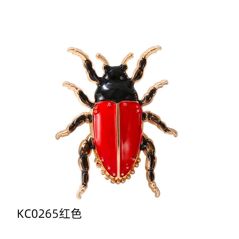Fashion Delicate Cockroach Insect Brooch Alloy Imitation Enamel Oil Dripping Beetle Corsage Coat Jacket Pin