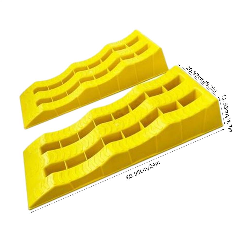 2PCS RV Leveling Ramps Anti-Skid Campers Tire Wheel Chocks Car Leveling Blocks Lightweight Curb Ramps Heavy Duty Threshold Ramp