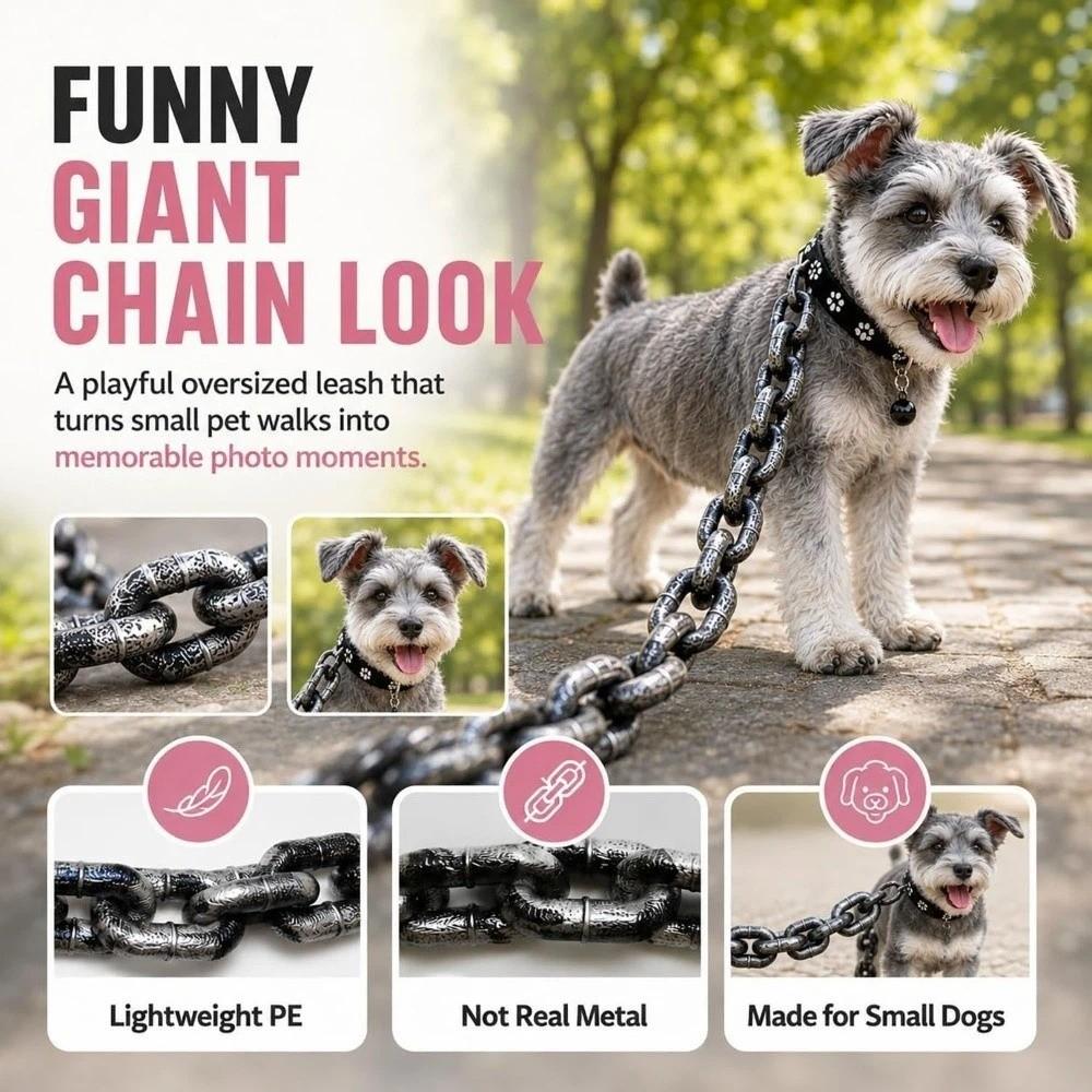 Plastic Simulated Giant Chain Pet Leash Creative Dog Traction Rope Halloween Props