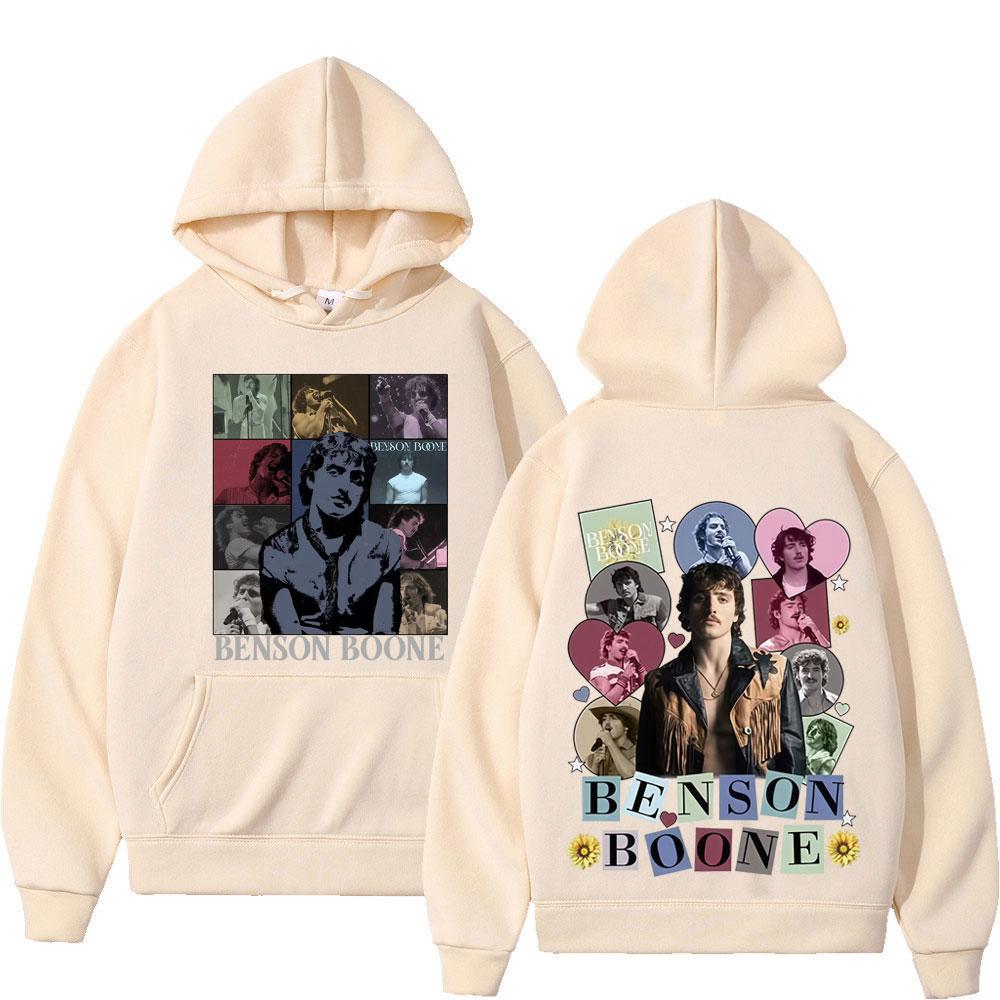 Benson Boone American Heart Tour 2025 Vintage Print Hoodies Men Women Fashion Pullover Long Sleeves Hip-hop Casual Man Tracksuit