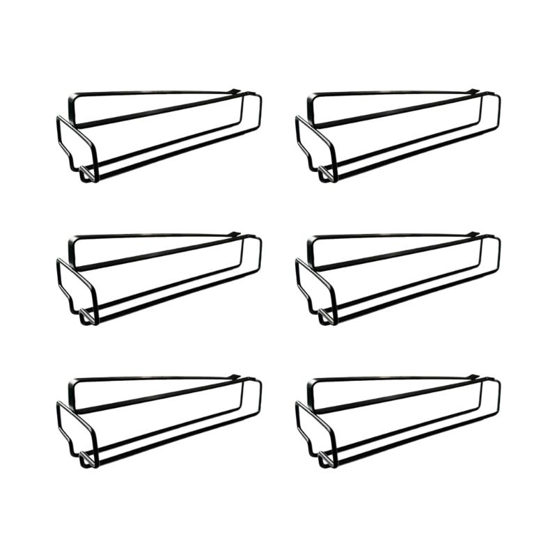 

Набор из 6 премиальных металлических подвесных стоек для бокалов, железные держатели для винных бокалов, безопасные, устойчивые к царапинам органайзеры для хранения бокалов чёрный