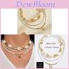 Bohemian Shell Necklace Set With Multilayer Geometric Design For Women