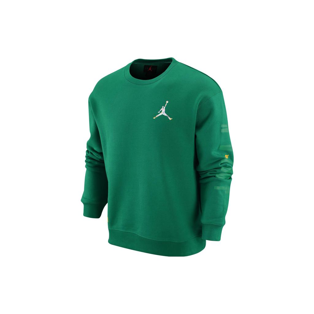 Jordan Sweatshirts Men's Green Crew Neck Moderate Regular FB7658-365