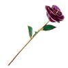 Real Purple Rose 24K Gold Dipped Preserved Flower Gifts with Stand for Valentines Day Anniversary