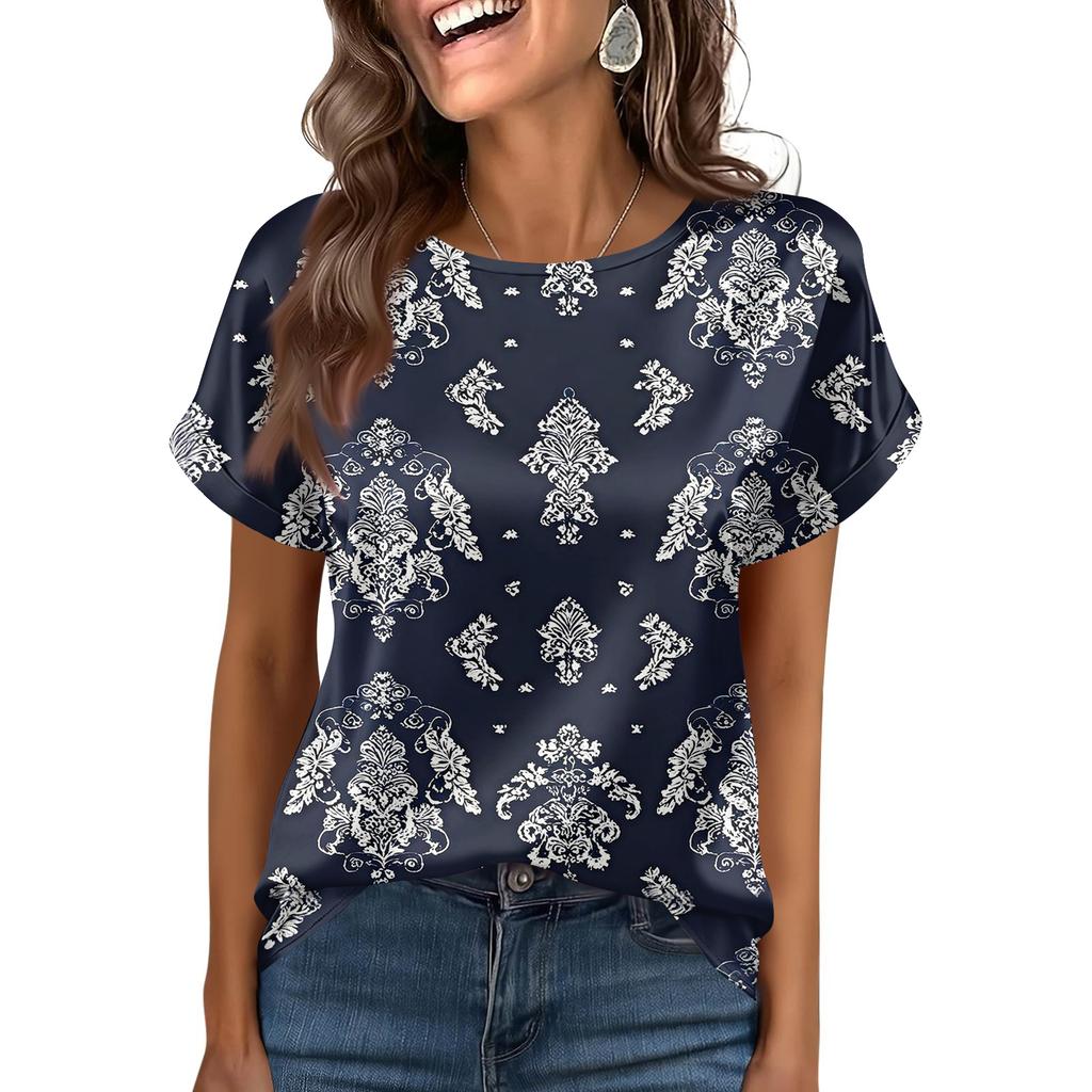 Women's Fashionable Casual Vintage Printed Top