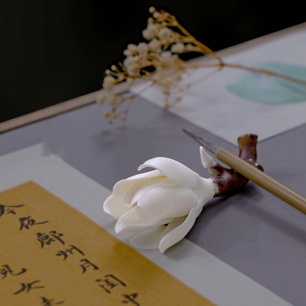 Ceramics Plum Blossom Writing Brush Stand Incense Stick Holder Home Decor Aromatherapy Base