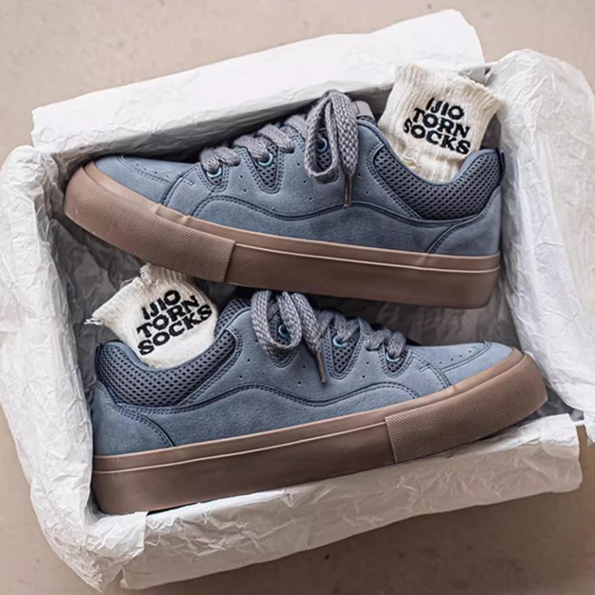 Herren Plateau Sneaker 2025 Mode Bequem Rutschfest Schnürschuhe Outdoor Skateboard Freizeitschuhe Flats Hochwertige Sneaker