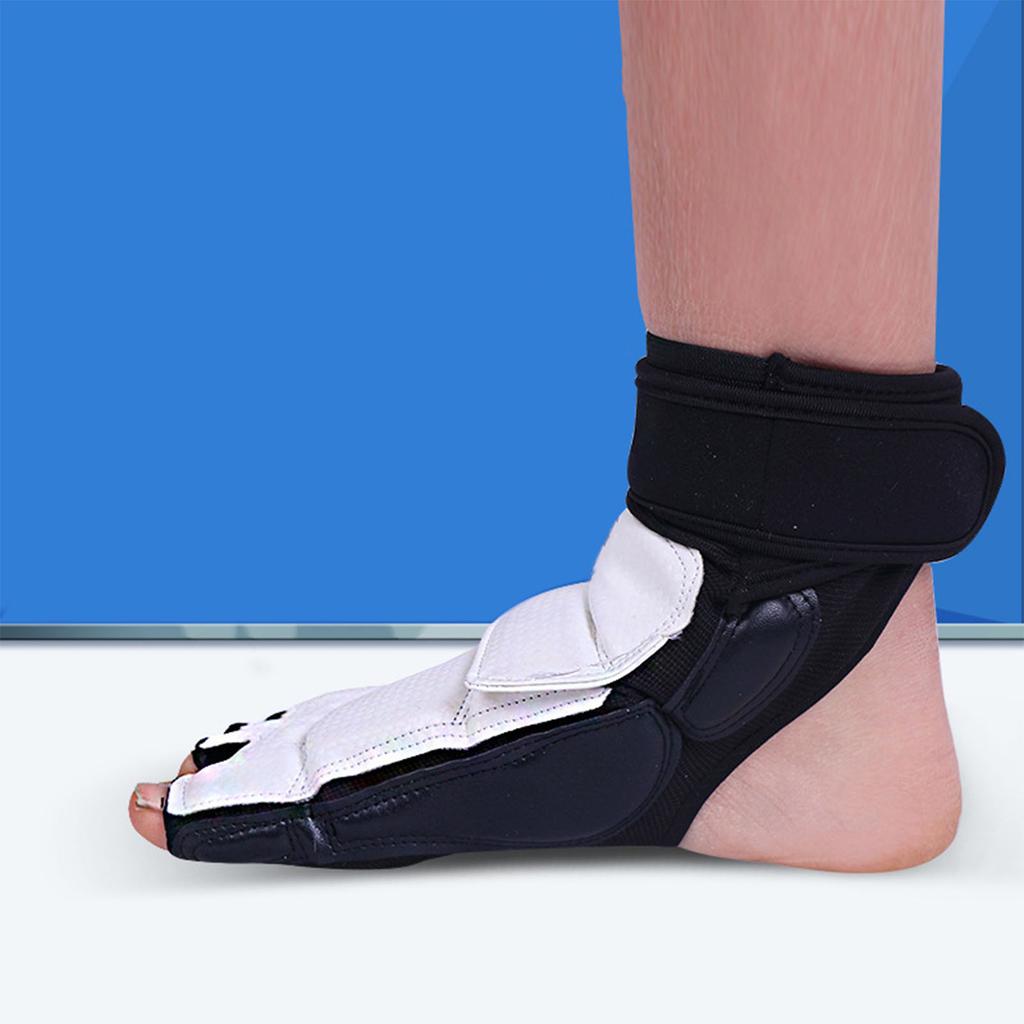 Taekwondo chránič nártu Dvojité upevnění Elastická tkanina Obklopující design Pohodlné taekwondo vybavení na nohy pro děti Chránič nártu S
