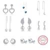 925 Sterling Silver Flowers Zircon Stud Earrings For Women Exquisite Student Girlfriend Jewelry Accessories Wedding Party Gift