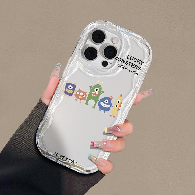 Monster Collection Transparent Anti-Fall Case for iPhone 15 Pro Max, 14/13, 12/21PLUS