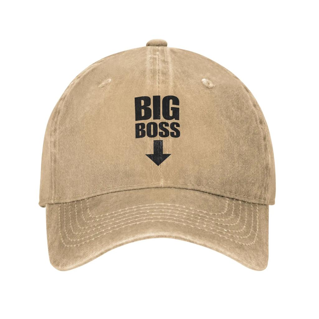 Big Boss S Šipkou Dolů Džínová Čepice Ležérní Baseballové Čepice Nastavitelná Čepice Letní Unisex Baseballové Čepice
