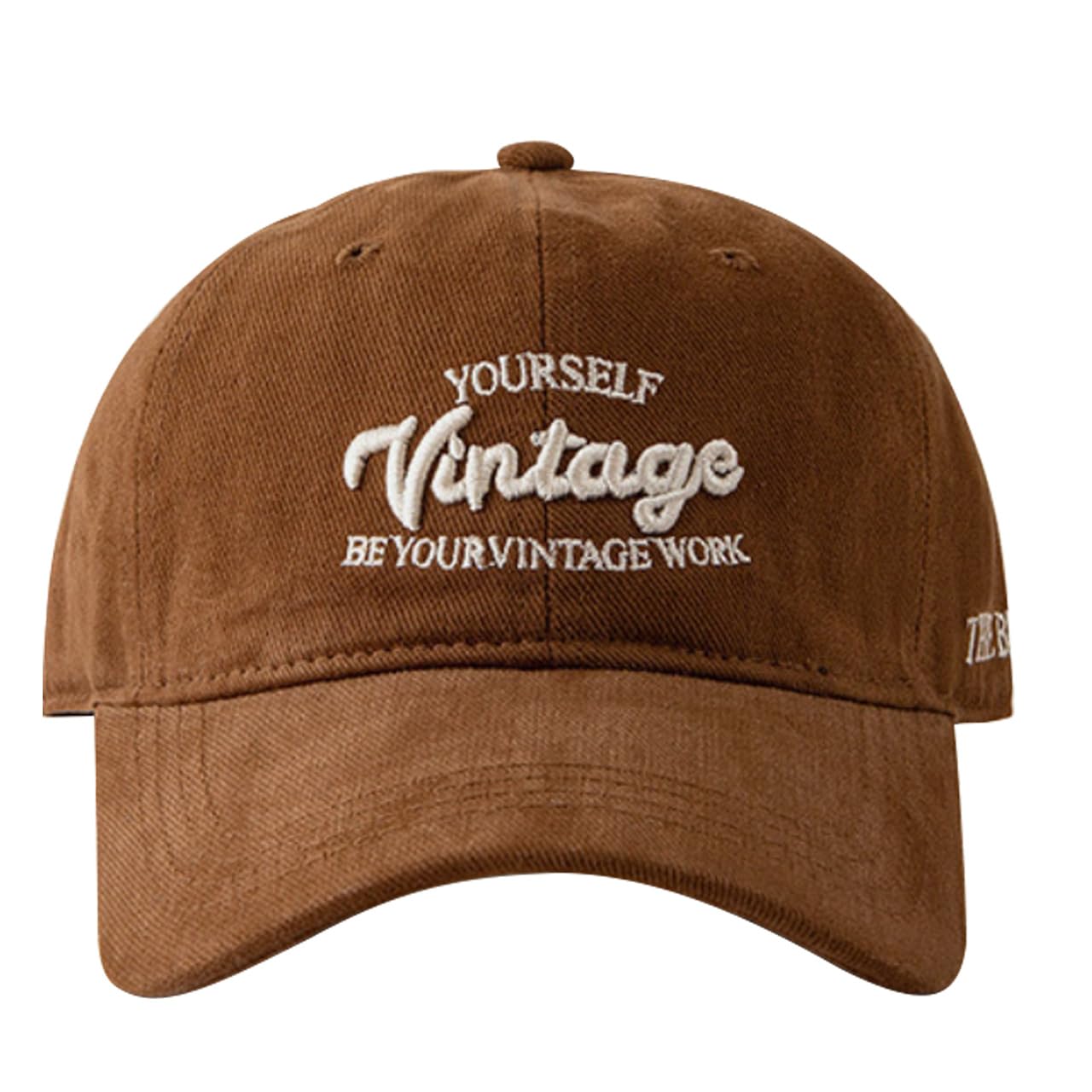 

CZ426 [White Fang] Hat, Embroidered, Stylish, Simple, Cap, Cool, Sports, Casual, Men s, Women s, (Brown)