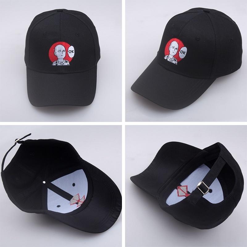 Saitama Dad Hat Japanese One-punch Man Baseball Cap With 100% Cotton Embroidery