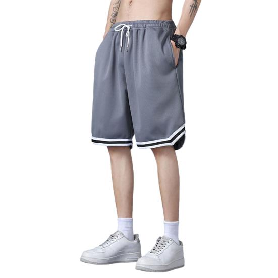 Pánské letní šortky Elastický pas Nastavitelná stahovací šňůrka Sportovní šortky s kapsami Jednobarevné Široké nohavice Ležérní šortky