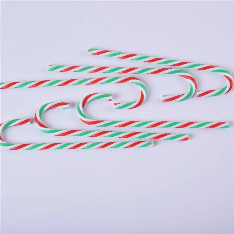 24/6PCS Mini Candy Canes Miniature Christmas Tree Decor Peppermint Swirls Pendant DIY Scrapbook Craft Gift Home Party Navidad