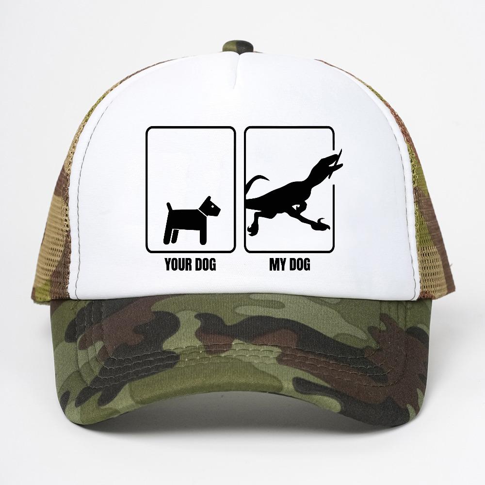 Funny Belgian Malinois Your Dog My Dog Maliraptor Maligator Streetwear Unisex Baseball Cap Summer Mesh Breathable Snapback Hats