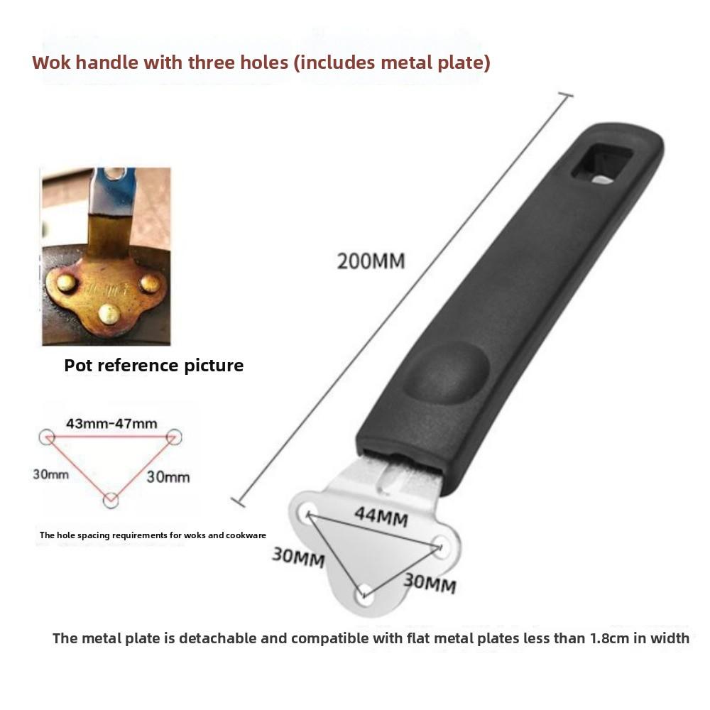 Universeller Kochtopfgriff Abnehmbar mit Schrauben Pfannengriff Ersatz Hitzebeständiger Topfgriff für Bratküchengeschirr