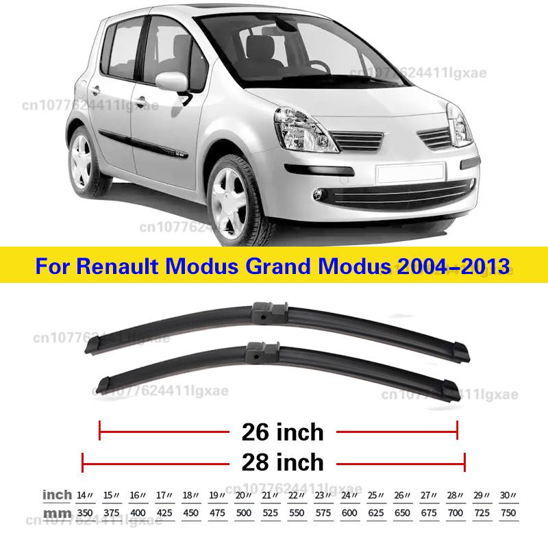

Wiper LHD Front Wiper Blades For Renault Modus Grand Modus 2004 - 2013 Windshield Windscreen Window Brushes 28 26 Front 2pcs