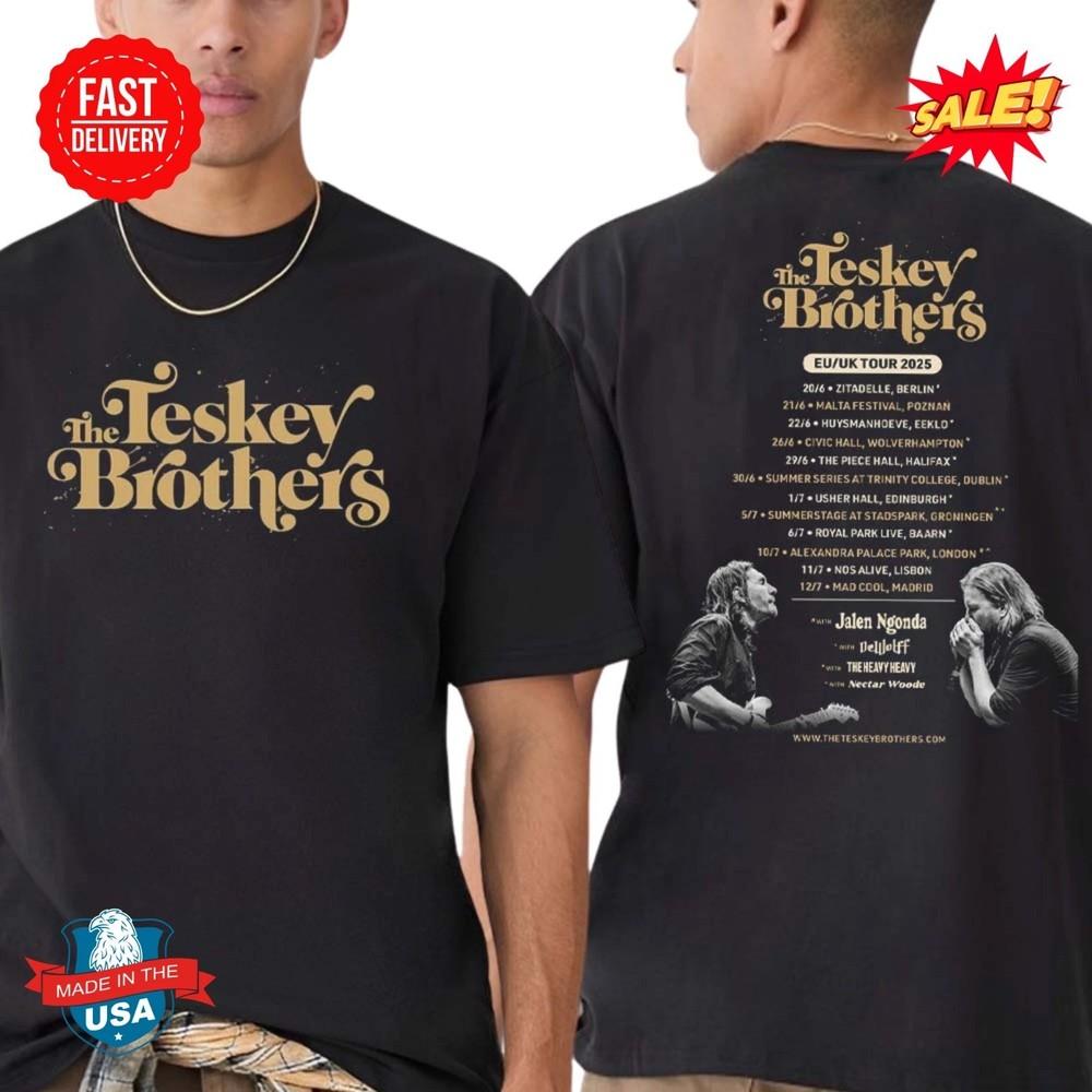 The Teskey Brothers EU And UK Tour 2025 Dates List Kicks Off Classic T-Shirt Unisex T-Shirt XL