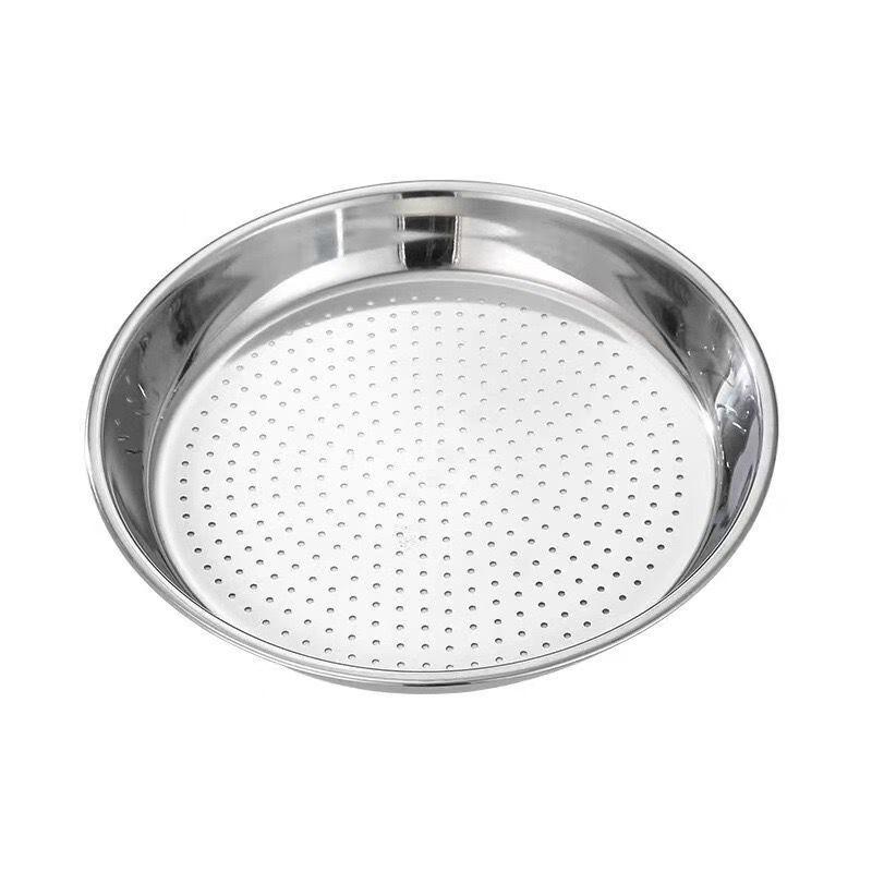 ZISIZ Stainless Steel Round Steamer Plate Set