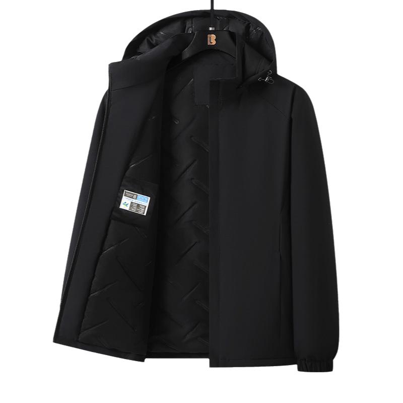 Autumn and Winter Cotton Coat Men's Coat Outdoor Casual Detachable Hat Jacket Men's and Women's Cotton Coat with Thick Cotton Coat Windbreaker
